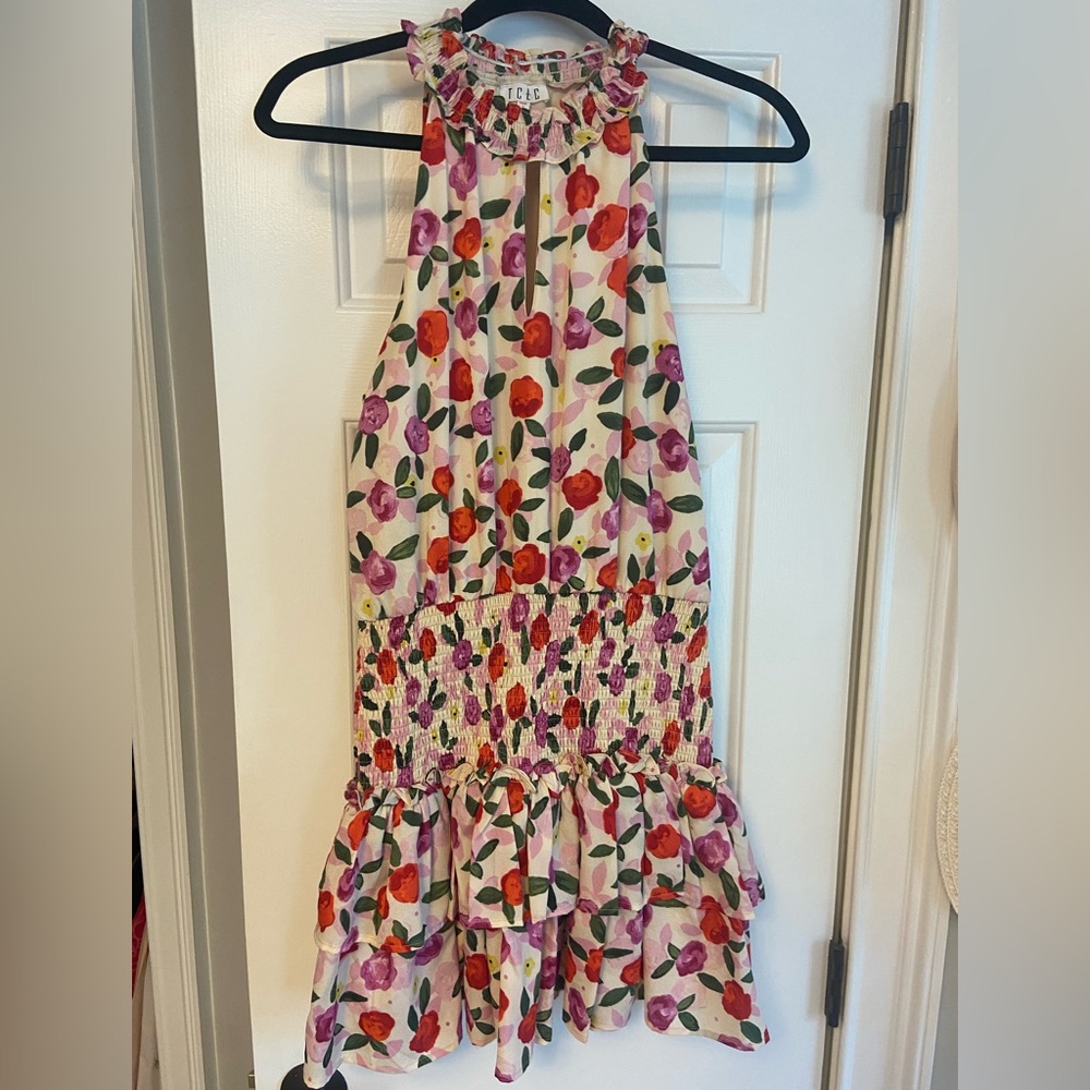 TCEC Red and Purple Halter Sundress